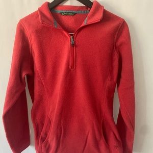 Red quarter zip